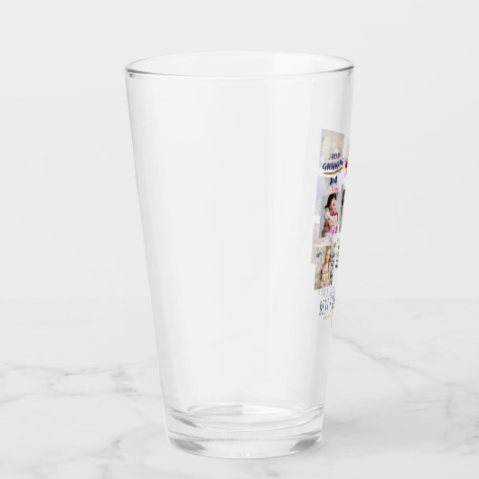 GRANDPAフォトコラージギフトパパ誇りを持ったポップグランプ タンブラーグラス (右)