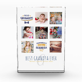 GRANDPAフォトコラージギフトパパ誇りを持ったポップグランプ フォトブロック