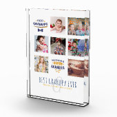 GRANDPAフォトコラージギフトパパ誇りを持ったポップグランプ フォトブロック (右)