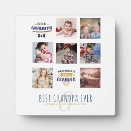 GRANDPAフォトコラージギフトパパ誇りを持ったポップグランプ フォトプラーク