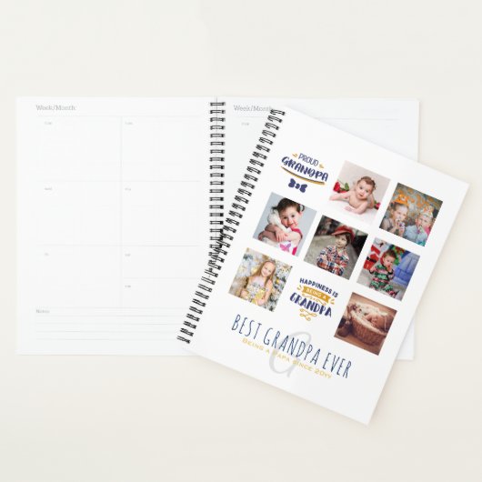 GRANDPAフォトコラージギフトパパ誇りを持ったポップグランプ プランナー手帳 (ディスプレー)
