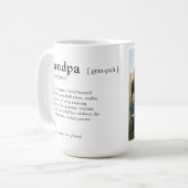 Grandpaフォトマパーソナライズされたグの定義 コーヒーマグカップ (正面左)