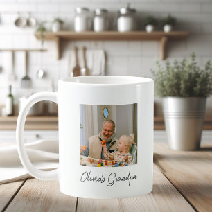 Grandpa写真パーソナライズされたギフト コーヒーマグカップ