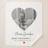 Grandpa写真パーソナライズされたギフト シェルパブランケット (正面)