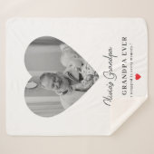 Grandpa写真パーソナライズされたギフト シェルパブランケット (正面(横))