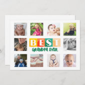 GRANDPA写真最高のコラージュカスタムパーソナライズされた シーズンカード (正面/裏面)
