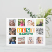 GRANDPA写真最高のコラージュカスタムパーソナライズされた シーズンカード (スタンド正面)
