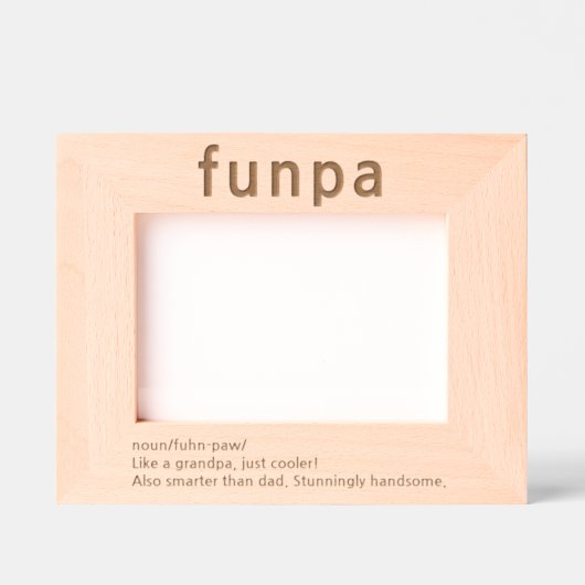 Grandpa定義エッおもしろいチング写真フレーム レーザー彫刻フレーム (正面)