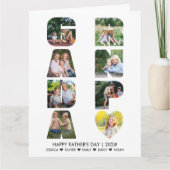 GRANDPA父の日の手紙切り出し写真コラージュ カード (正面)