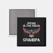 Grandpa誇りを持った Eagle Usa Fl向けウルトラグランドパギフト マグネット (正面/裏面)