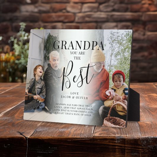 「GRANDPA」は写真最高の、名前、引用文 フォトプラーク