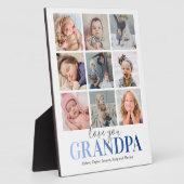 Grandpa ギフト|Love You 写真 フォトプラーク (側面)