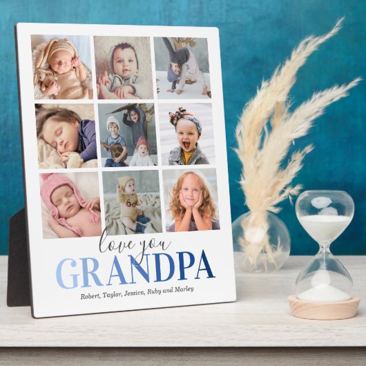 Grandpa ギフト|Love You 写真 フォトプラーク (側面)