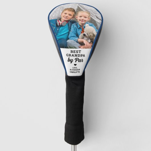 GRANDPA 最高の – 写真パーソナライズされた – ゴルファー・ドライバー ゴルフヘッドカバー (正面)