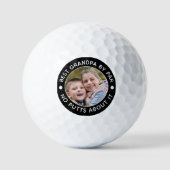 GRANDPA 最高の BY PARフォトの色おもしろいカスタム付 ゴルフボール (正面)