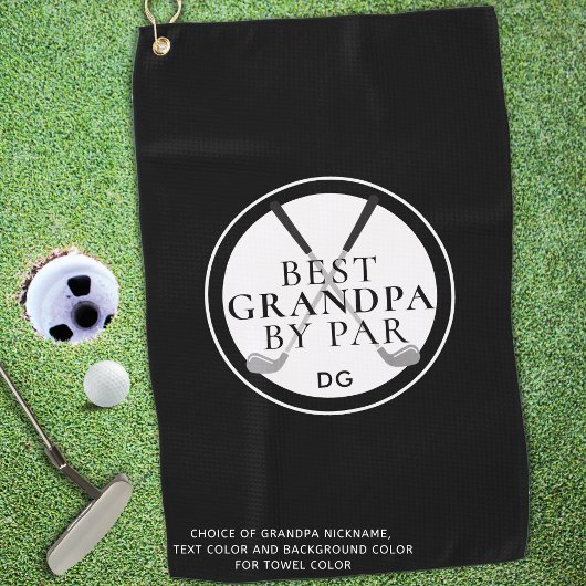 GRANDPA 最高の BY PAR Monogram Name Clubs ゴルフタオル