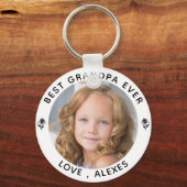 GRANDPA 最高の EVERフォトキパーソナライズされたーチェーン キーホルダー (裏面)
