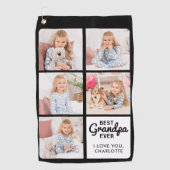 GRANDPA 最高の Ever – ゴルファーパーソナライズされた- 5枚の写真 ゴルフタオル (正面)