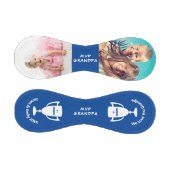 Grandpa 最高の Ever MVP写真パーソナライズされた青 野球ボール (パネル)