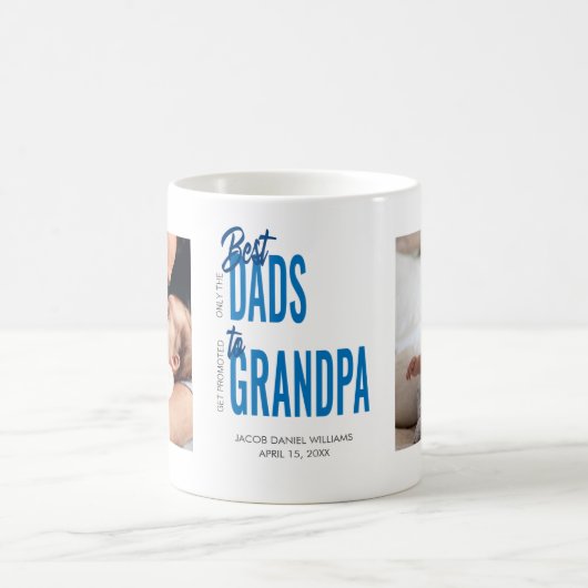 Grandpa 2の最高のパパに昇格する唯一の写真 コーヒーマグカップ (中央)