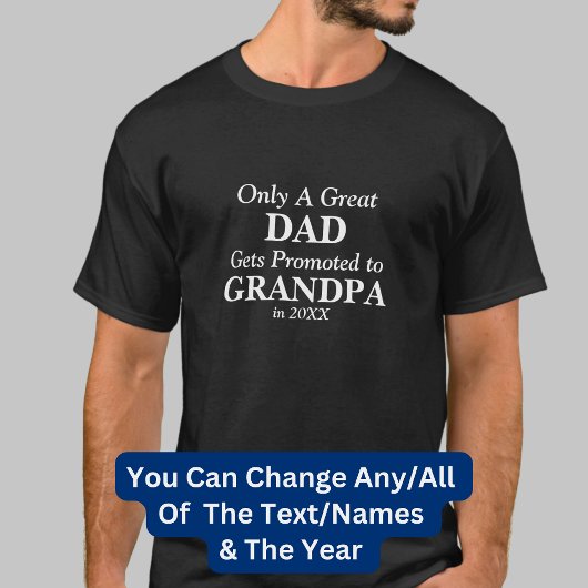 Grandpa 20xxに昇格した文字パパの変更 tシャツ