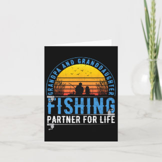 Grandpa And Granddaughter Fishing Buddies For Life カード