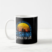 Grandpa And Granddaughter Fishing Buddies For Life コーヒーマグカップ (左)