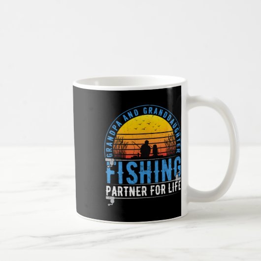 Grandpa And Granddaughter Fishing Buddies For Life コーヒーマグカップ (右)