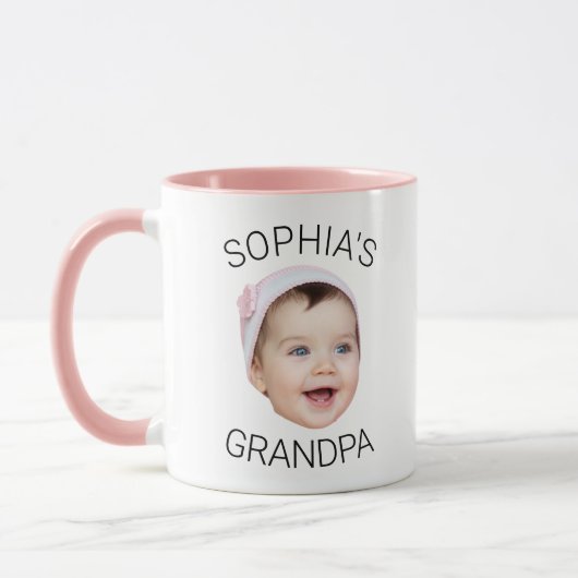 Grandpa Baby Face Coffee Mug Personalized マグカップ (左)