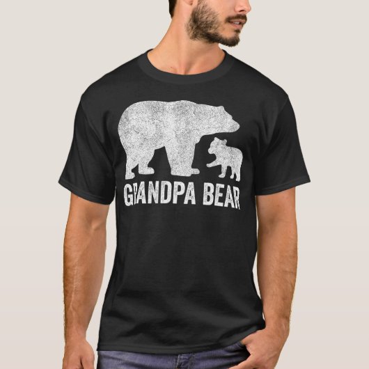 Grandpa Bear Fathers Day Shirts, Funny One Cub Kid Tシャツ (正面)