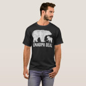 Grandpa Bear Fathers Day Shirts, Funny One Cub Kid Tシャツ (正面フル)
