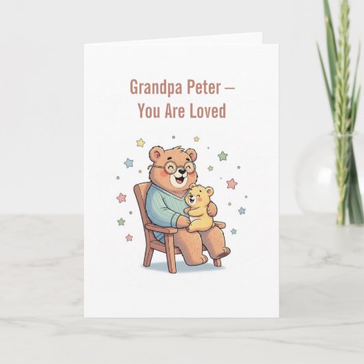 Grandpa Bear Greeting Card カード (正面)