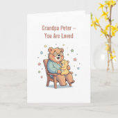 Grandpa Bear Greeting Card カード (黄色い花)