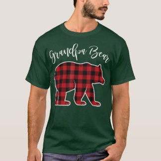 Grandpa Bear Pajama Red Buffalo Xmas Funny Family  Tシャツ