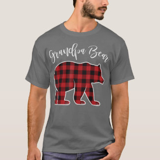 Grandpa Bear Pajama Red Buffalo Xmas Funny Family  Tシャツ