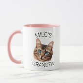 Grandpa Birthday Custom Cat Face Mug マグカップ (左)