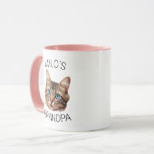 Grandpa Birthday Custom Cat Face Mug マグカップ (正面左)