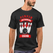 Grandpa Bowler Ten Pin PAWPAW Legend Bowling Tシャツ (正面)