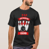 Grandpa Bowler Ten Pin POP Legend Bowling Tシャツ (正面)