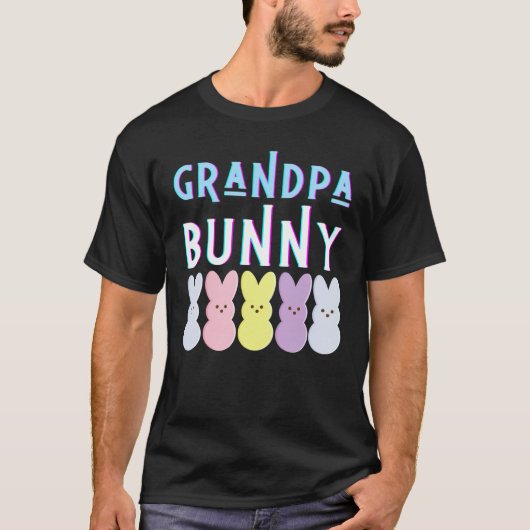Grandpa Bunny Pap Easter Bunny Dad Mom Girls Boys Tシャツ (正面)