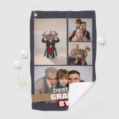 Grandpa by 最高の Par 4 Photo Collage ゴルフタオル (インサイチュ)