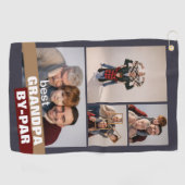 Grandpa by 最高の Par 4 Photo Collage ゴルフタオル (横)