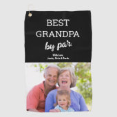 Grandpa by Par Photo Father's dayカスタム ゴルフタオル (正面)