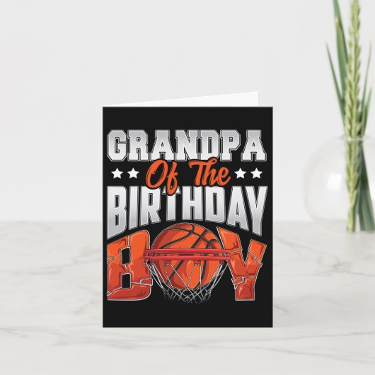 Grandpa Bysketbyll Birthday Boy Family Byller B-da カード (正面)