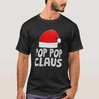 Grandpa Christmas Pajamas Santa Claus POP POP Clau Tシャツ