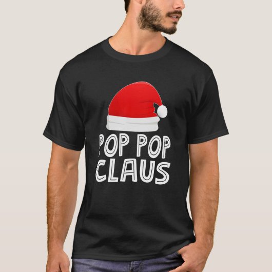 Grandpa Christmas Pajamas Santa Claus POP POP Clau Tシャツ (正面)