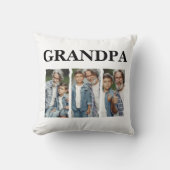 Grandpa Custom Photo Collage クッション (正面)