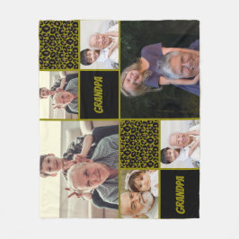  Grandpa Custom Photo Collage  フリースブランケット