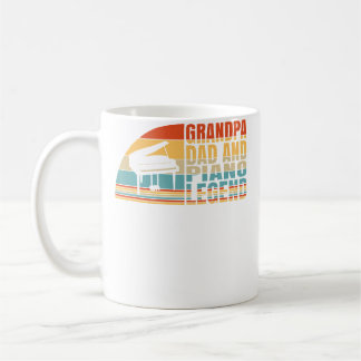 Grandpa Dad And Piano Legend Pianist And Piano Pla コーヒーマグカップ
