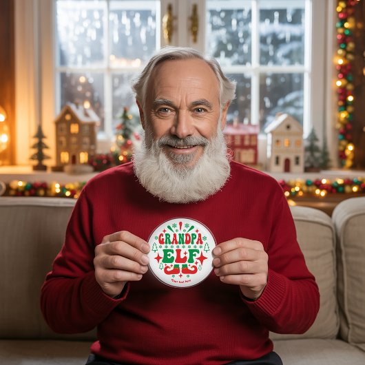 Grandpa Elf Christmas Festive Holiday 缶バッジ